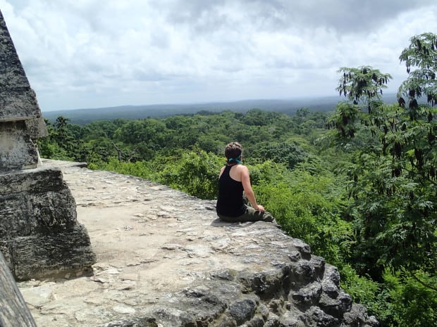 Sitting atop Temple IV will allow you to see one of the most amazing sights at Tikal.