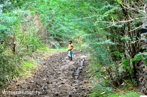 Girl on a path